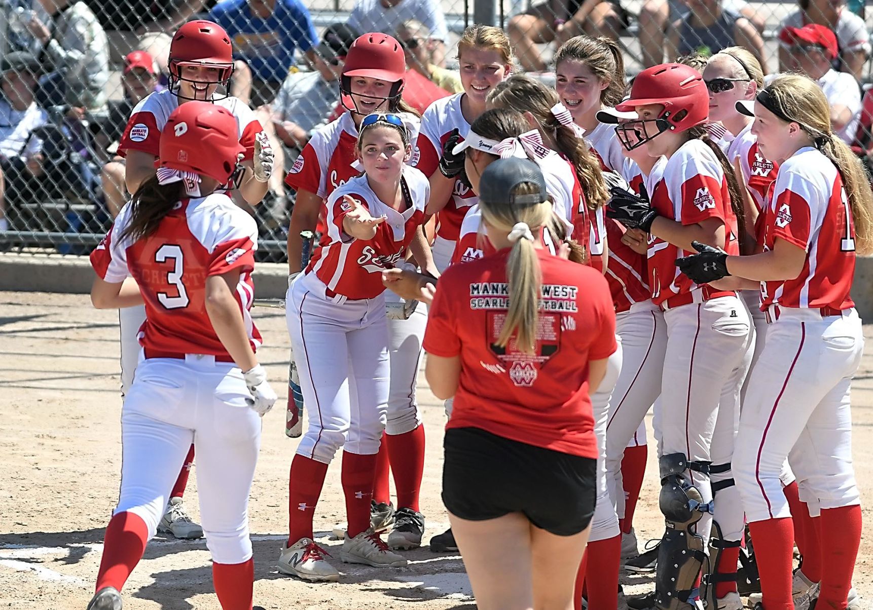 Mankato West softball v. Visitation 1